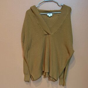 Aerie Mustard V-Neck Sweater